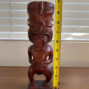 Teko Teko Wooden Sculpture by Rapana Rotorua - New Zealand Maori Carved Figure